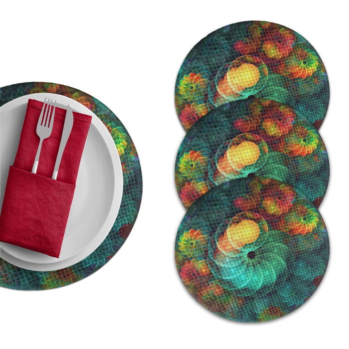 Hermia Conjunto de 4 Manteles Individuales Multicolor 37 cm